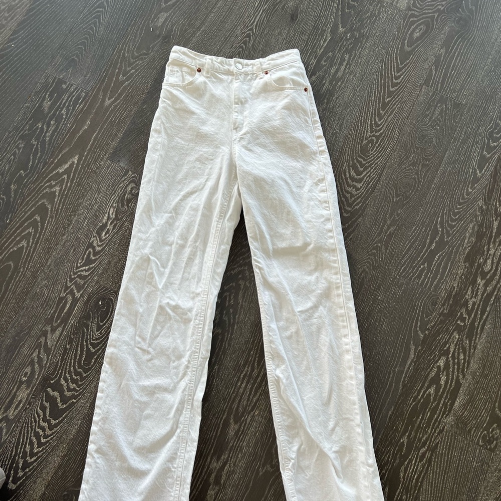 Zara Crisp White Trousers